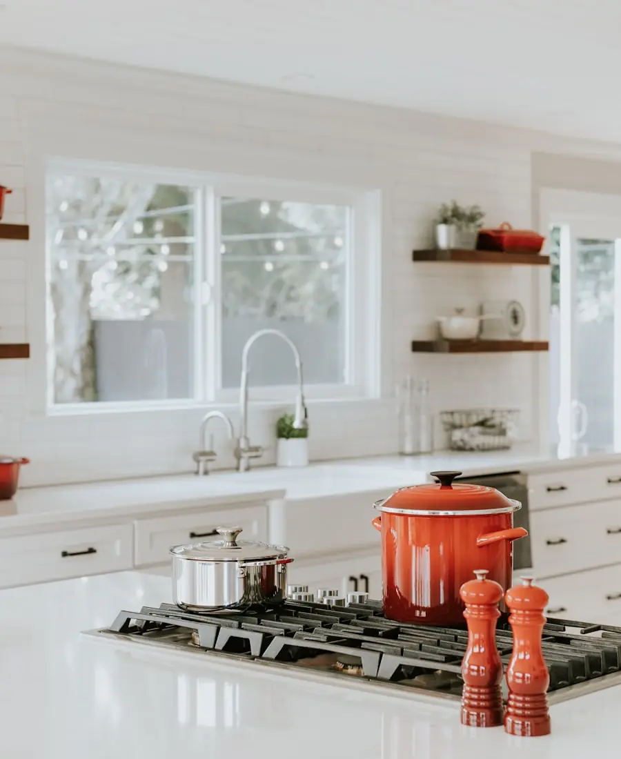 Traditional raised panel kitchen cabinetry in a warm off-white