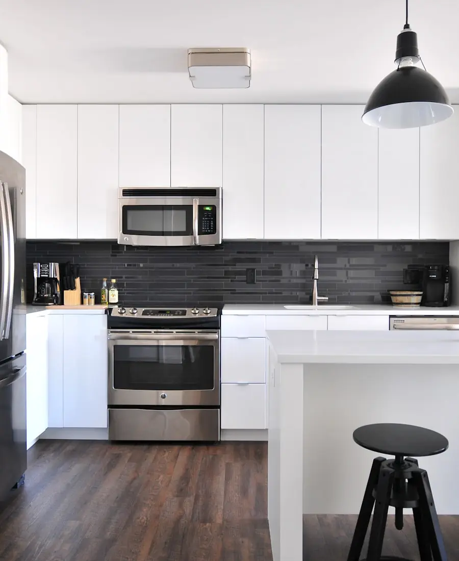 Rift-cut white oak cabinet fronts with a natural oil finish